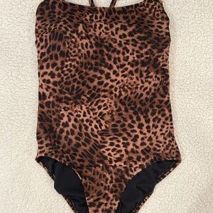 Leopard Print One-Piece Swimsuit
